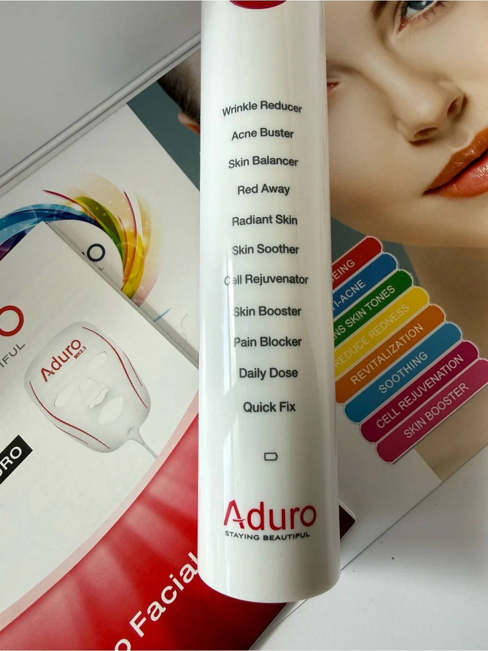 Aduro LED Face Mask - Red Light Therapy - Box Included - Lightly Used - Picture 4 of 12